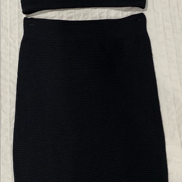 BCBGeneration Two Piece Black Top and Skirt - Picture 2 of 6